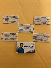 5 Double Edge Razor Blades, Gillette Winner Stainless Steel