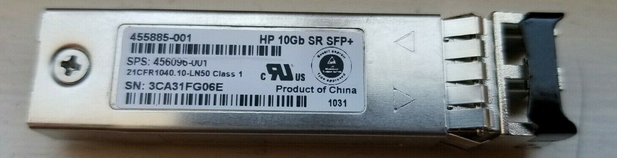LOT 4X HP 10GB SR SFP+ Transceiver Module 455885-001 456096-001 EUR 18,00 - FR LOT 4X HP 10GB SR SFP+ Transceiver Module 455885-001 456096-001 EUR 18,00 - FR