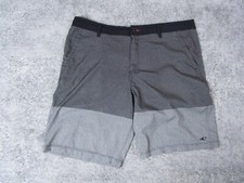 O'Neill Shorts Mens 40 Hybrid Board Gray Striped Swimwear Outdoors Activewear
