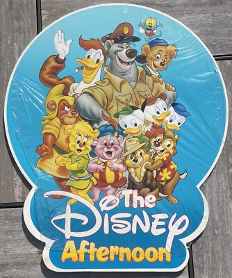 Large Disneyland Disney Afternoon Lamp Post Street Sign Chip Dale Rescue Rangers