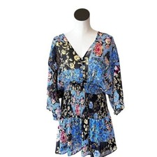 NWT Zara Multicolored Patchwork Floral Printed Shorts Romper Bloggers Fav Large