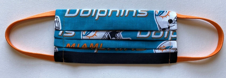 Mascarilla facial para adultos delfines doble capa, bolsillo de filtro, se vende con elástico blanco Foto 2 de 3