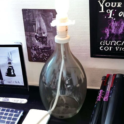 Ikea BRAN Glass Lamp Light Teardrop Base ONLY Clear Transparent Hand Blown RARE - Picture 15 of 16