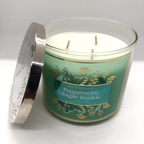 *New* PEPPERMINT SUGAR COOKIE  ~ 3-WICK CANDLE~ Bath & Body Works - Picture 5 of 6