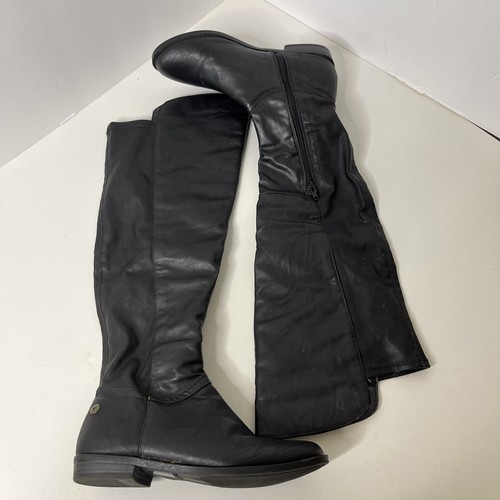 Call It Spring Black Faux Leather Side Zip Thin Knee High Boots Women’s Sz 6.5 - Picture 11 of 11