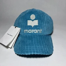 Isabel Marant Unisex Tyron Corduroy Cap in Aqua