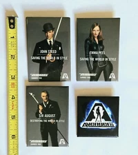 VINTAGE 1998 THE AVENGERS MOVIE PROMO PIN LOT SEAN CONNERY TV SERIES FILM BUTTON