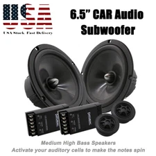 6.5 Inch 2Way Car Audio Component Speaker 4Ohm 120W Subwoofer Vehicle Speakers 