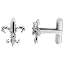 Stainless Steel Fleur De Lis Cufflinks
