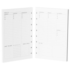 Undated Weekly Plan Paper Refill for 8-Disc Junior Discbound Notebooks, 55 Sh...
