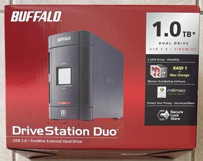 Buffalo Drive Station Duo HD-W1.0TIU2/R1  Array/Raid 1 - USB 2.0 / Firewire -OVP