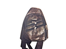 Black Crossbody chest sling nylon unisex bag