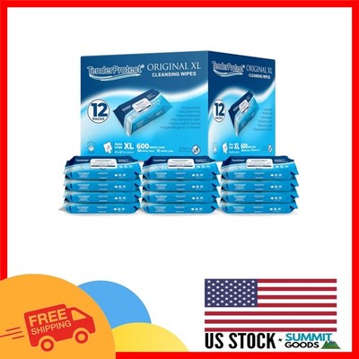 XL  Aloe Wipes 600 Ct, Extra-Large Hypoallergenic Clean Sheets