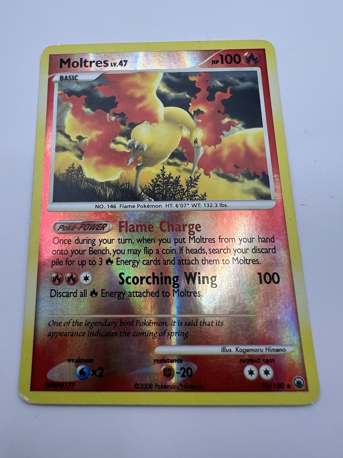 Moltres 10/100 Majestic Dawn Reverse Holo