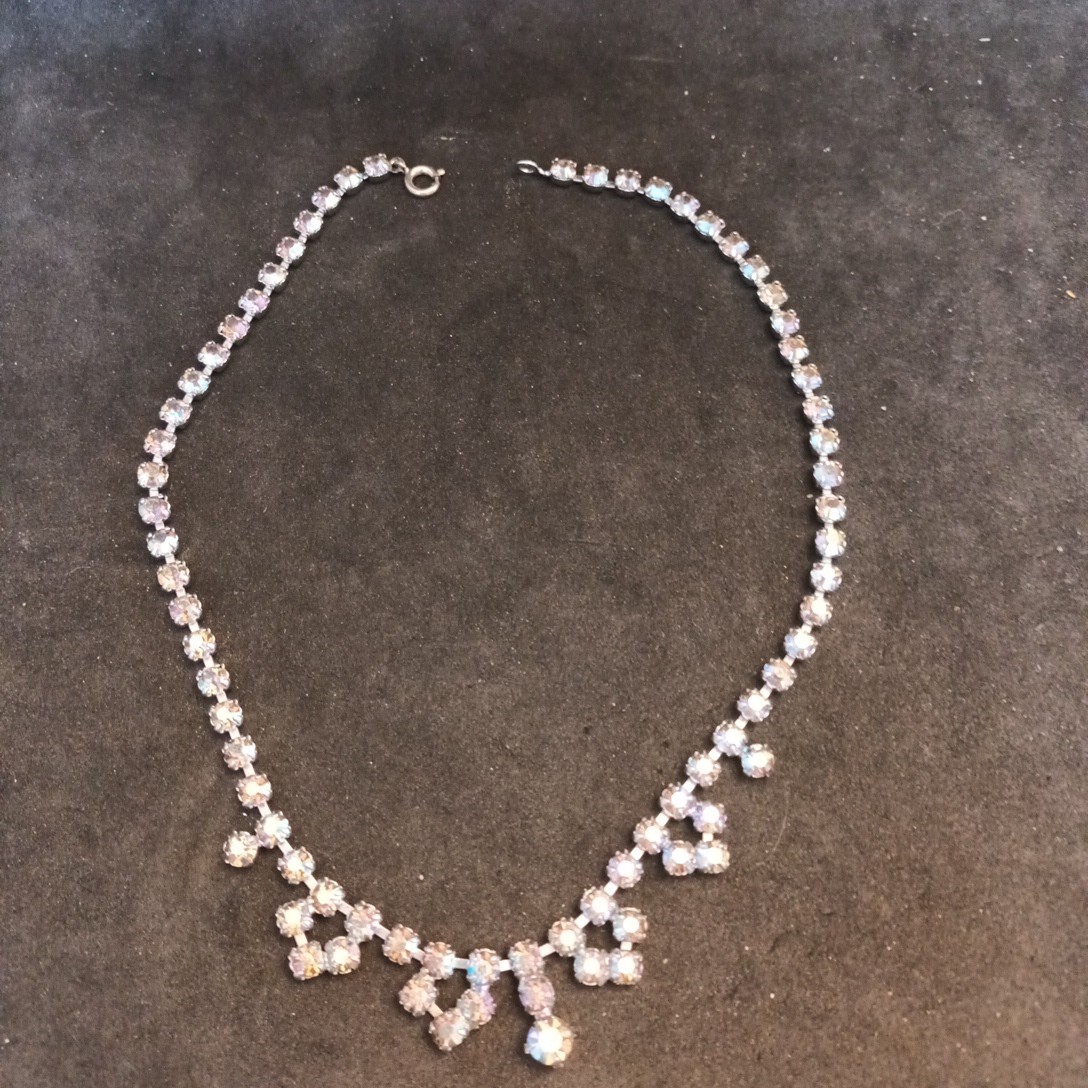 Sparkly Rhinestones Necklace 15in (93)