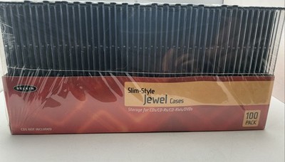 Belkin Slim Style Jewel Cases 100 DVD or CD's Storage NEW 2 Packs of 50