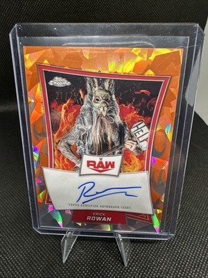 2025 TOPPS CHROME WWE SAPPHIRE ERICK ROWAN RED BRAND ORANGE AUTO /25 WYATT SICKS