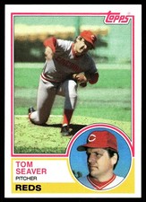 Tom Seaver 1983 Topps #580 Cincinnati Reds FREE SHIPPING AutographDen