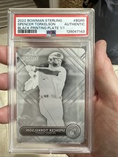 2022 BOWMAN STERLING SPENCER TORKELSON 1/1 BLACK PRINTING PLATE POP 1 PSA