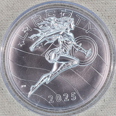 2025 Wonder Woman DC Comics Silver Medal US Mint 2.5 Oz .999 No Box/COA