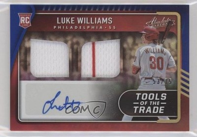 2022 Panini Absolute Spectrum Blue 53/75 Luke Williams Rookie Auto RC 10k8