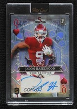 2023 5 Card Draw Stacked Deck Platinum Rainbow Foil 1/1 Jadon Haselwood Auto v7j