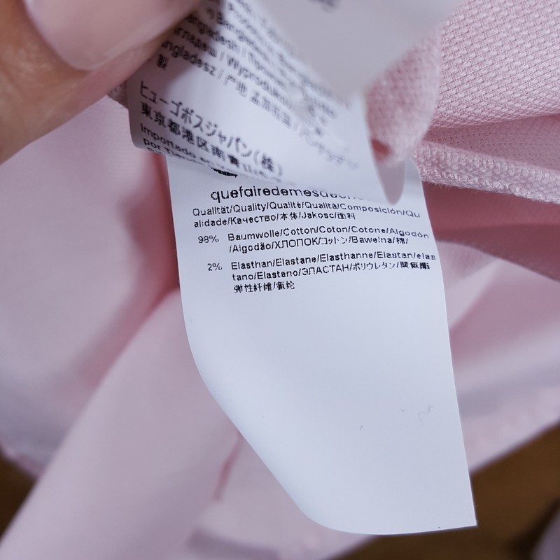 HUGO BOSS Shirt Mens Size 15 38 Pink Button Up Slim Fit HANK KENT $168