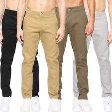 Mens Crosshatch Roysden Stretch Chinos Slim Fit Casual Cheap Pants Trousers