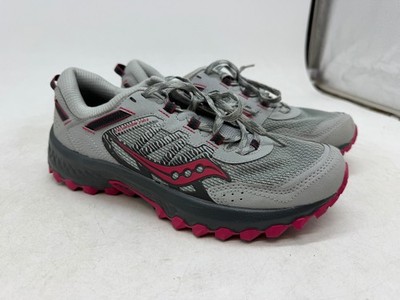 Saucony Excursion TR13 Trail Running Sneakers Women's Gray Berry Lace Up - 9