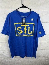 OFFICIAL WWE Men's JOHN CENA Backlash ST. LOUIS World Order Shirt Blue 2025 New
