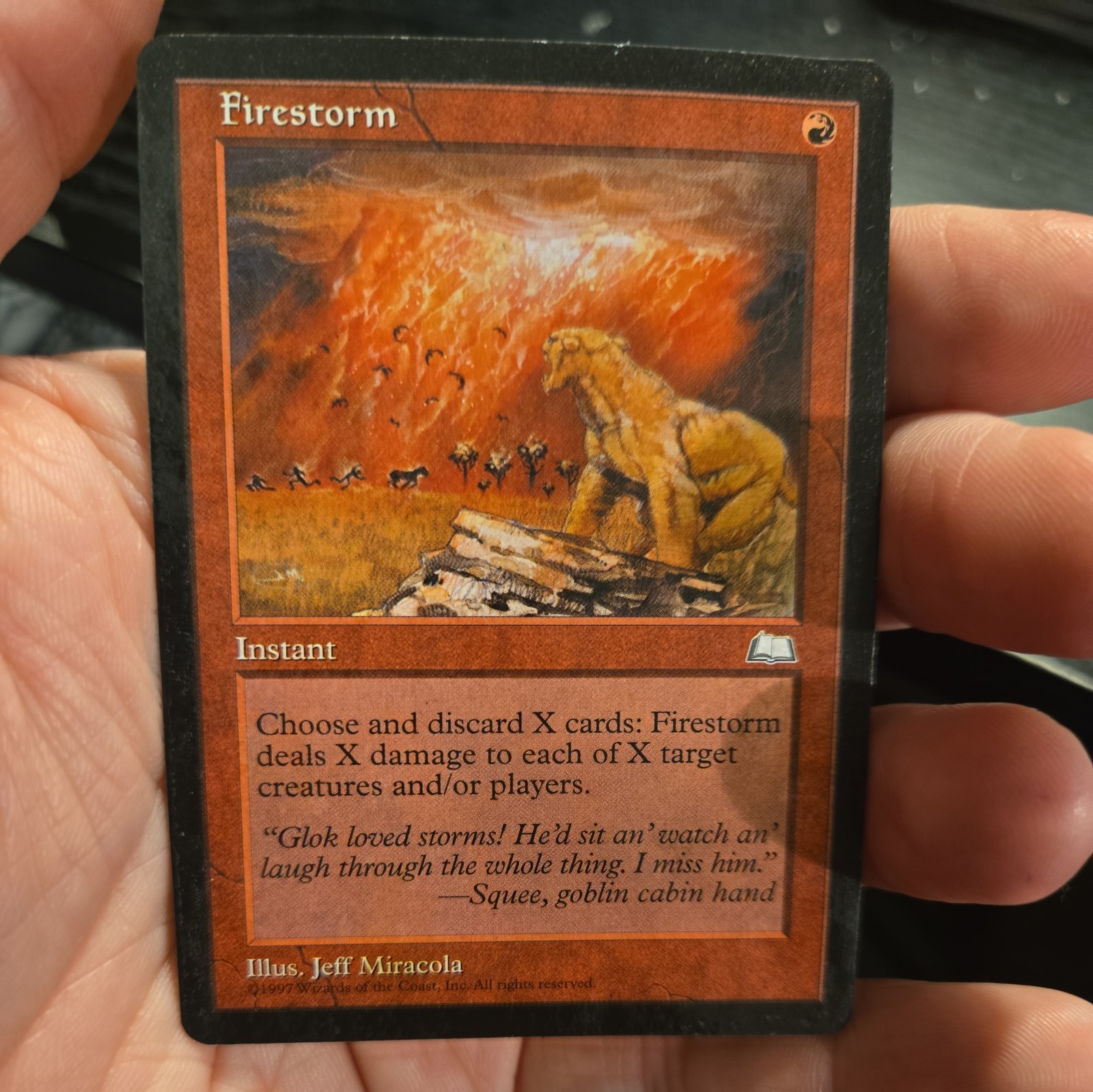 MTG English Magic Card Very HP FIRESTORM from WEATHERLIGHT