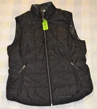 Free Country Women's Quilted/Fleece Lined  Vest Black/Gray Size L