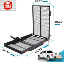 500lbs Wheelchair Hitch Carrier Mobility Electric Scooter Loading Ramp 2" Hitch