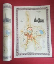 Lichfield 1781 - Old Map Supplied Rolled in a Clear Two Part Screw