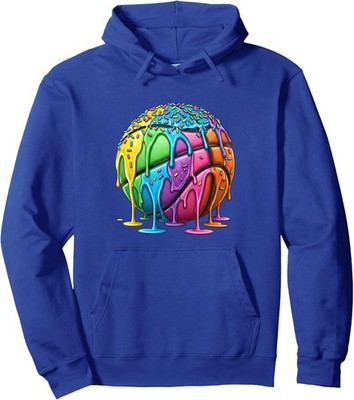 Basketball Ice Cream Drip for Boys and Girls Unisex Hooded Sweatshirt