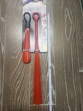 2 Shoe Horns Large And Small Shoe Horns Red Color 18.5 inch 10.5 Inch