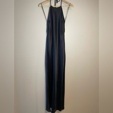 NEW Reformation Jeany Silk Long Dress Backless Formal Wedding Black | Size XS