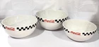 Vintage Coca-Cola Gibson Nesting Dinner Serving Bowls Red White Black  Set Of 3