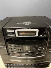 JVC PC-XC50 CD Portable System Compact 6 Disc Changer Dual Tape Boombox  Read 