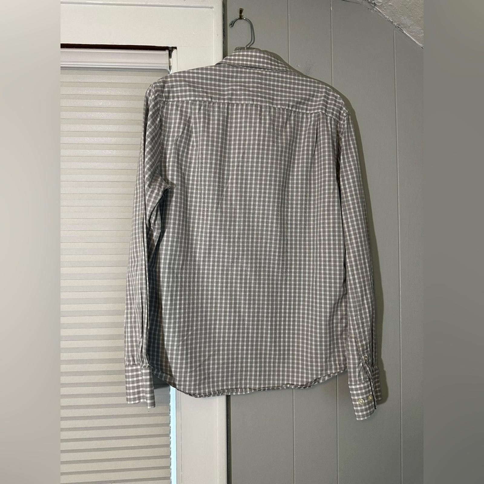GAP Button Down Shirt Small | Gray Gingham Cotton… - image 3