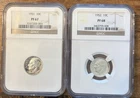 2 Proof Dime Lot Roosevelt, Silver NGC 1952 Proof  PF 68 ,NGC 1951 PF 67