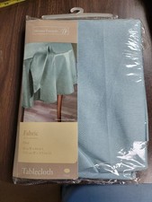 NEW HOME TRENDS Ocean Green Silky Solid Fabric Tablecloth 60" x 84" OVAL