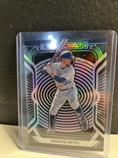 2021 Panini Chronicles - Obsidian Mookie Betts #8 Electric Etch Carolina Blue