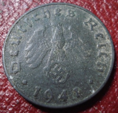 1941-E GERMANY 10 PFENNIG IN FINE CONDITION