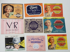 Vtg Lot 9 1940-50s Nylon  Human Hair Nets Hairnets Bestyette Hollywood NEW NOS