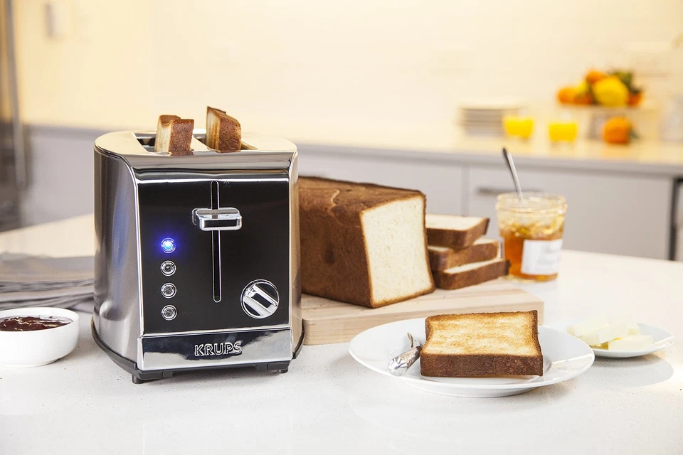 KRUPS KH732D50 2-Slice Toaster, Stainless Steel Toaster, 5 Functions with - Image 2 of 4