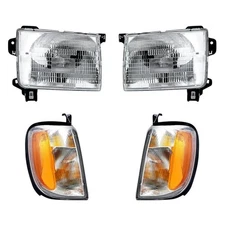 For Nissan Frontier 98-00 4-Piece Kit (Driver and Passenger Side Headlights,