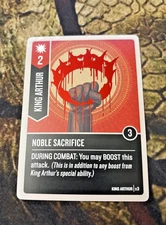 Restoration Games Unmatched Foil Promo Card King Arthur Noble Sacrifice