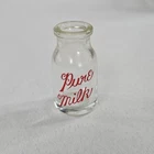 Antique Miniature Doll House Shop Store Glass Pure Milk Jar Approx 2" READ⬇