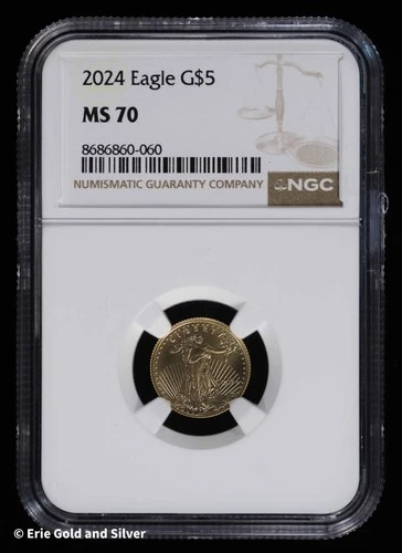 2024 $5 1/10 oz American Gold Eagle NGC MS 70